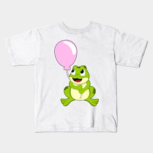 Frog with Balloon Kids T-Shirt